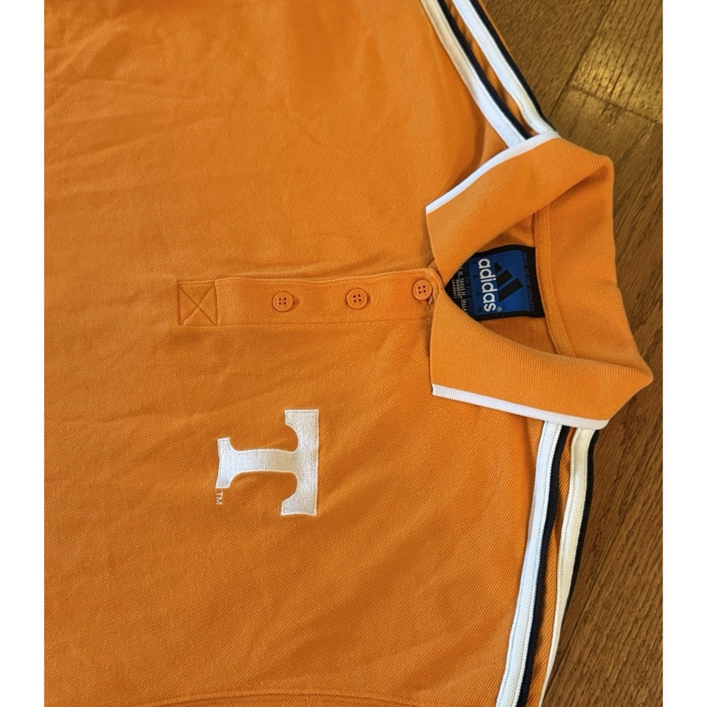 Vintage Adidas Tennessee Volunteers Shirt Mens Medium Orange NCAA Football Polo